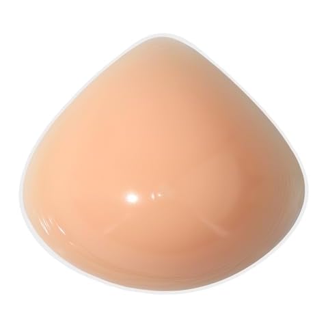 Polreta Silicone Breast Form Triangle Mastectomy Prosthesis Concave Bra Insert Enhancer Pad 1 Piece Cover