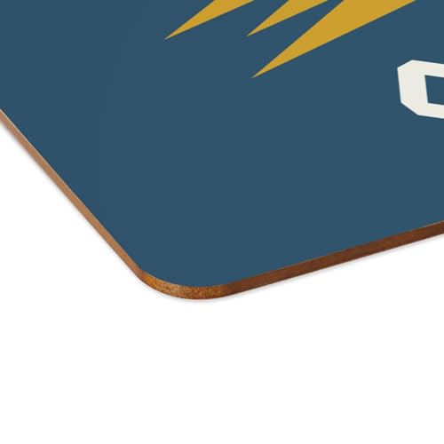Napperons football protège table en liège lot de 4 grands sets souples bleus - 4