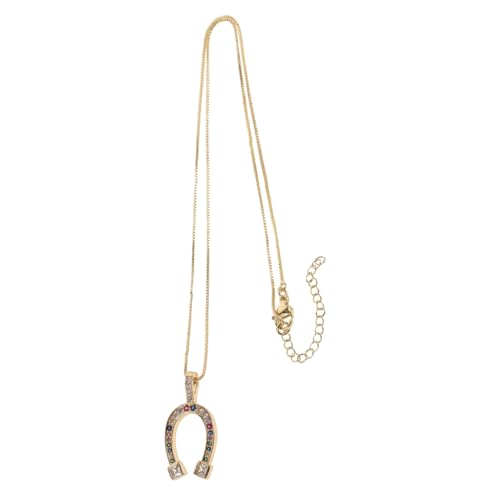 Collier fer à cheval en diamant délicat médaillon en or bijoux accessoires en alliage hommes