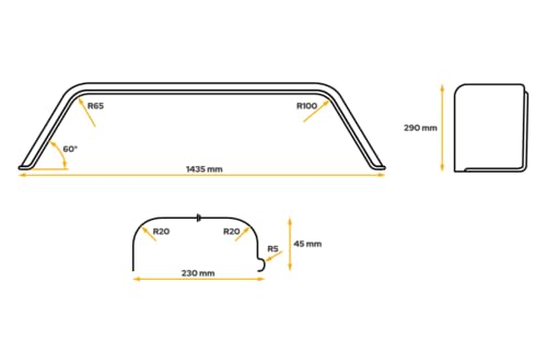 Tándem guardabarros para remolque Corus 1435/230mm de 13 pulgadas 2