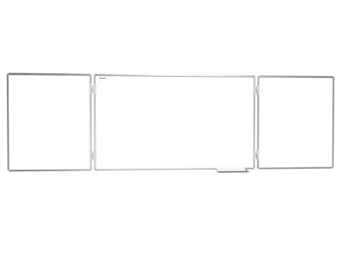 Tableau blanc magnétique triptyque haut de gamme avec cadre alu - 4