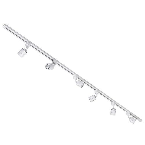 Litecraft Kitchen Track Light with Soho Fixture & GU10 LED Bulbs - (White, 2M 6 Light)