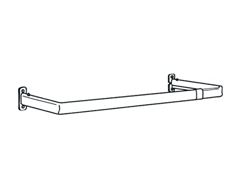 Single Lock-Seam Standard Curtain Rods 48-84" Projects 3 1/2" #TOP4