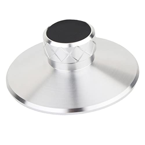 HOMSFOU Estabilizador De Registro Abrazadera De Registro De Tocadiscos Mesas Giratorias para De Vinilo Accesorios para Música De Vinilo Silver Aleación De Aluminio y Magnesio