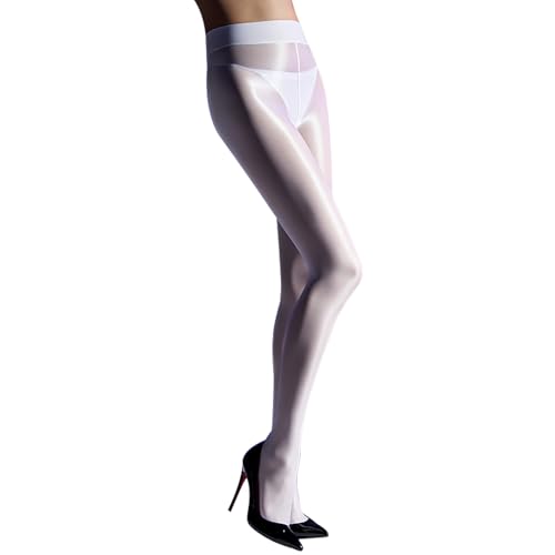 Image of HTRUIYA Shiny Pantyhose for Women 8D Shimmery Dance Tights Shiny Sheer Silky Pantyhose