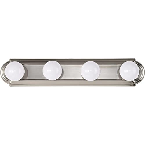 Image of Nuvo 60 /301, 4-Light Vanity Light, Brushed Nickel, 24-Inch, Bathroom Light