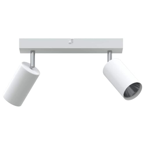 Spot de plafond blanc en métal mat avec projecteur orientable design - 3