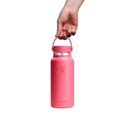 Image of Hydro Flask Water Bottle - Insulated Stainless Steel - Wide Mouth Flex Lid, Non Spill, Leakproof and Refillable in 32 Oz Popstar Pink