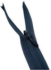 Invisible Zip Concealed Zipper Tape Closed End Premium Quality Zipper for Dresses, Skirts, Pillows or Sewing Craft 7" 8" 9" 12" Assorted Colors (Navy 7 Inch)