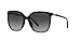 Michael Kors MK2137U Anaheim Universal Fit Square Sunglasses, Black/Dark Grey Gradient, 57 mm