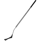 Walensee 48-Inch Long Handle Grass Whip, Scythe with Double-Edged Serrated Steel Blade, Soft Rubber Grip, Cut Tall Grass and Overgrown Weeds in The Yard, Fields, and Ditches, Black, 1 Pack