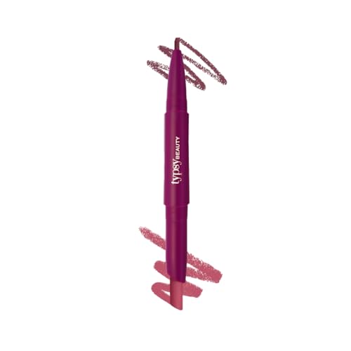 Image of Typsy Beauty Twist & Pout Lipstick & Lip Liner I Lipstick with Matching Liner for Defined Lips I Fresh Princess | Matte Finish & Contoured Lip Effect I Rose Pink | Paraben Free | 0.75 + 0.16g