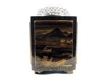 Amazon.co.jp: 中尾喜久二輪島塗細密高蒔絵富士四景香炉黄布 共箱付