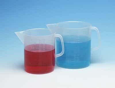 Cole-Parmer Low-Form PP Beakers with Handle and Pour Spout, 5000 mL, 1/Pk