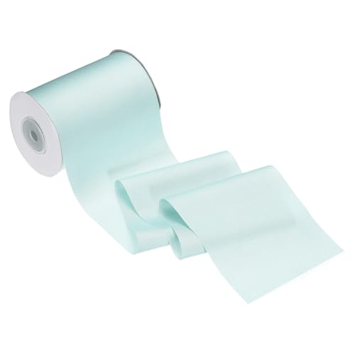 M METERXITY Cinta Satén Doble (4' X 10 Yardas, Azul) - Cinta Gruesa Satén Poliéster Dos Caras Tela Sólida, Aplicable Para Decoración Bodas/Fiestas/Ceremonias Inauguración/Creación Lazos