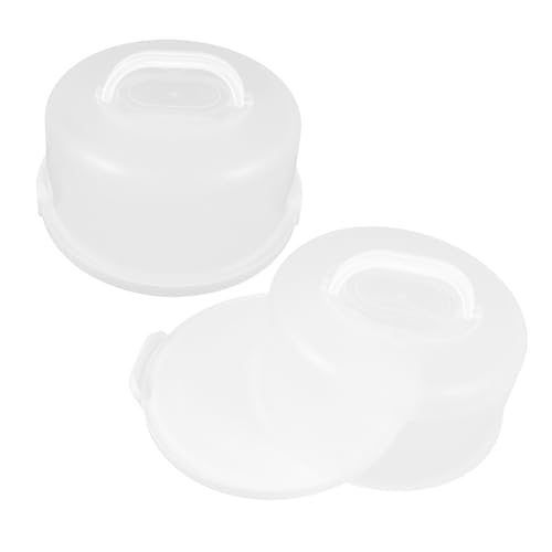 VERDANVERSE 2 Piezas Taper Para Pasteles Party Cake Carrier Tortenkarton Ahorrador Pp Transparent