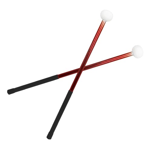 Paquete de 2 Baquetas para Batería con Cabeza de Fieltro Rojo miniatura 7
