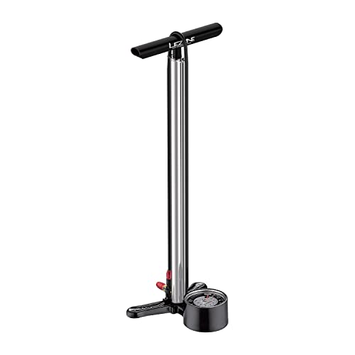 LEZYNE CNC Floor Drive Bicycle Pump, Air Pump, Presta Type, Schrader Type, 3.5 Inch Extra Large Meter, Floor Pump