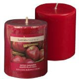 Set of 2 Luminessence Apple Cinnamon Scented Pillar Candles by Luminessence