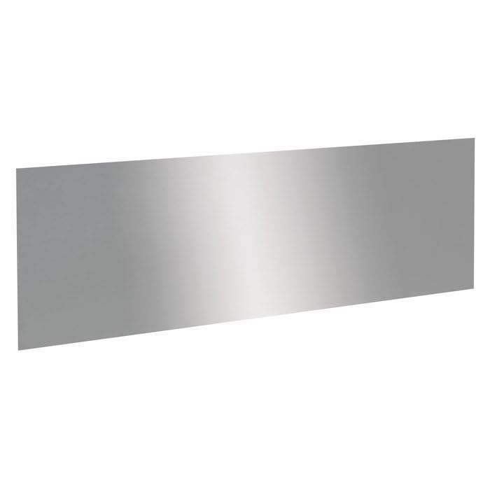 Plaque de propreté inox brillant - Rectangulaire - 730 x 250 mm - Adhésive - Duval