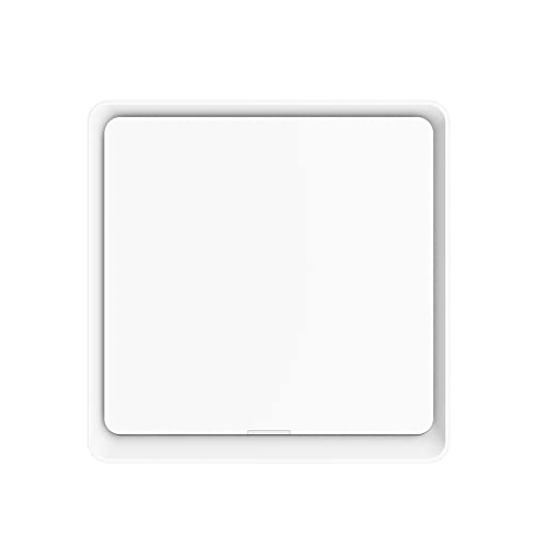 Andoer Smart Lichtschalter, Drahtloser Szenenschalter Druckknopf Wandschalter Batteriebetriebene Smart Life APP-Fernbedienung für Smart Home-Geräte (ZigBee-Hub erforderlich), Grau 4 Gang