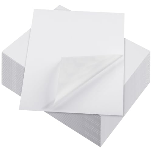 Feifeiya Washi Paper Sticker White Printable Multipurpose Copy Paper Inkjet Printer Compatible Full Sheet Letter Size Labels