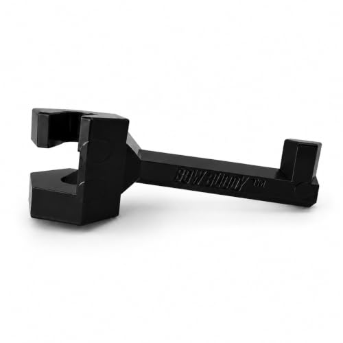 Bow Buddy Injection Molded Headrest Hanger Holds 100+ lbs Made in USA Twist-On Bow Hard Hat & Gear Holder for Trucks Heavy Duty Tool-Free Organizer Veteran Owned (Black)