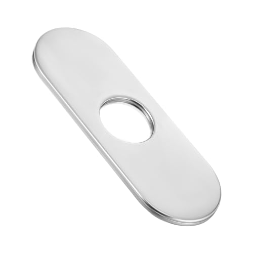 MBAIYO 35mm Ovale Wasserhahnplatte, 304 Edelstahl Spülbecken Lochkappen Abdeckplatte Waschbecken Platte Wasserhahn Befestigung Platte Anti Flecken Abdeckplatten für Badezimmer Küchenspüle