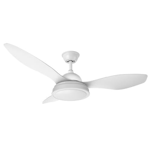 FABRILAMP Ventilador 48w Dc Datoo Blanco 3 Aspas Blancas 6 Vel. 33/48x122x122cm 3 Colores C/remoto,memoria Y Temporizador 4080lm