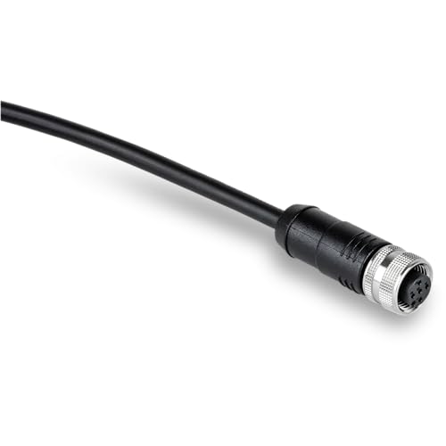 TRENDnet Industrial M12 Female 5-Pin Connector Electrical Cable, TI-CP02, 2m (6.5 ft.), Connect an M12 A-Coded Industrial Rail Switch, IP67 Rated Protection, Black