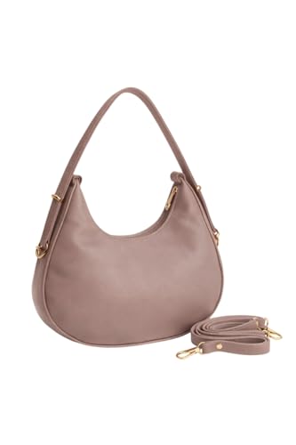 Image of Women's Shoulder & Sling Bag with Zipper Closure, Detachable Long Strap, Spacious Single Compartment Handbag for Daily & Office Use | Trendy Design