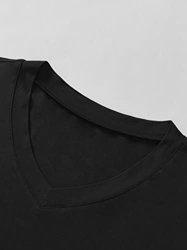 Image of Latuza Men's Viscose Sleep Shirt Soft V-Neck Pajama Tops 3 Pack