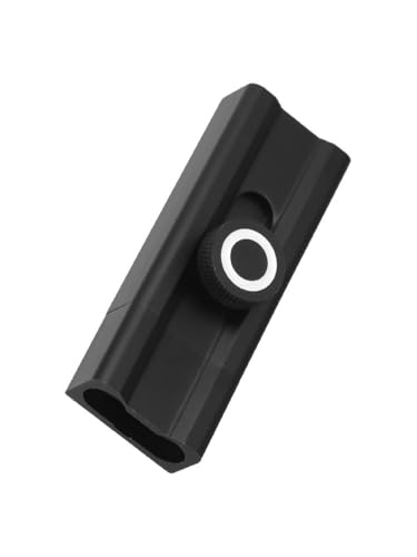 Cerrojo sin perforación para puertas montadas, perno de seguridad de aleación de aluminio de 8/10/15 cm con círculo de ojo fluorescente, negro (80 mm)