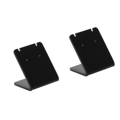 SAFIGLE Acrylic Jewelry Display Stand for Earrings and Necklaces Compact Desktop Earring Holder Organizer Rack Space-Saving Jewelry Storage Solution