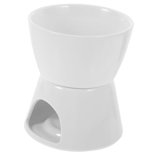 FUNOMOCYA Fondue Cerámica con Tenedores y Vela para Calentar Olla para Derretir Queso y para Uso Doméstico y Repostería Color Aleatorio Color Aleatorio