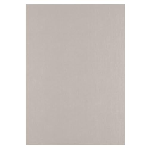Florence Cartulina de Lino A4 Gris - 10 Hojas Rhino de 250 g - Folios de Colores para Scrapbook, Tarjetas, Invitactiones de Boda y Manualidades