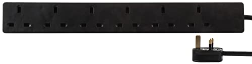 PRO ELEC PELB1423 - 6‑Gang Extension Lead, 20 m, Black