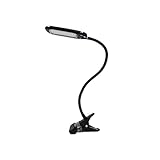 Artibetter USB Clip Leselampe Mit Helligkeitsstufen LED Buchlampe Für Reise Flexibler Schwanenhals Für Gemütliches Schwarz