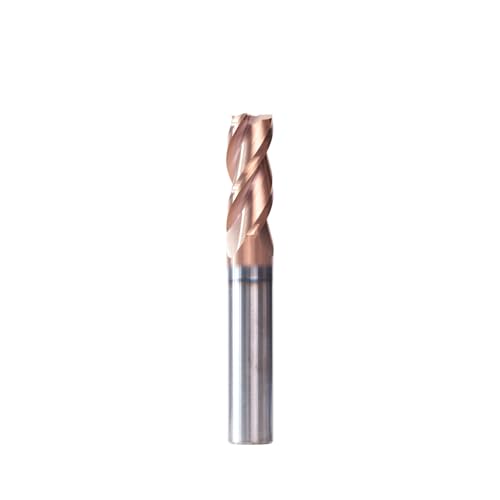 Image of NZ 3 /16 inch 3 Flute Square End Mill TiSiN-Coated Solid Carbide 37 Helix - 5 /8 inch LOC for Alloy & Hardened Steel