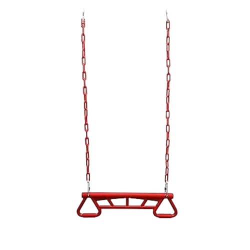 Image of REZNOR Trapeze Swing Bar Playset with Plastic Gym Trapeze Bar for Kids /Adults, | Weight Capacity 120 kg (Red)