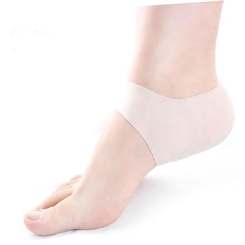 Outanaya Silicone Gel Heel Socks 2 Pack Foot Mask Moisturizer Heel for Cracked Skin