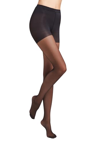 Wolford Individual 10 Control Top Tights For Women Sheer Support Pantyhose Waist Sculpting Cotton Gusset Soft Waistband