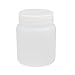 Aexit 300ml PE gauge Plastic Cylinder Wide Mouth Sample Bottle Clear White