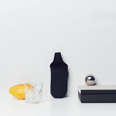 Neopren-Flaschenhülle Isoliert - Schwarz, Mit Trageriemen, Für Camping, Sport & Outdoor