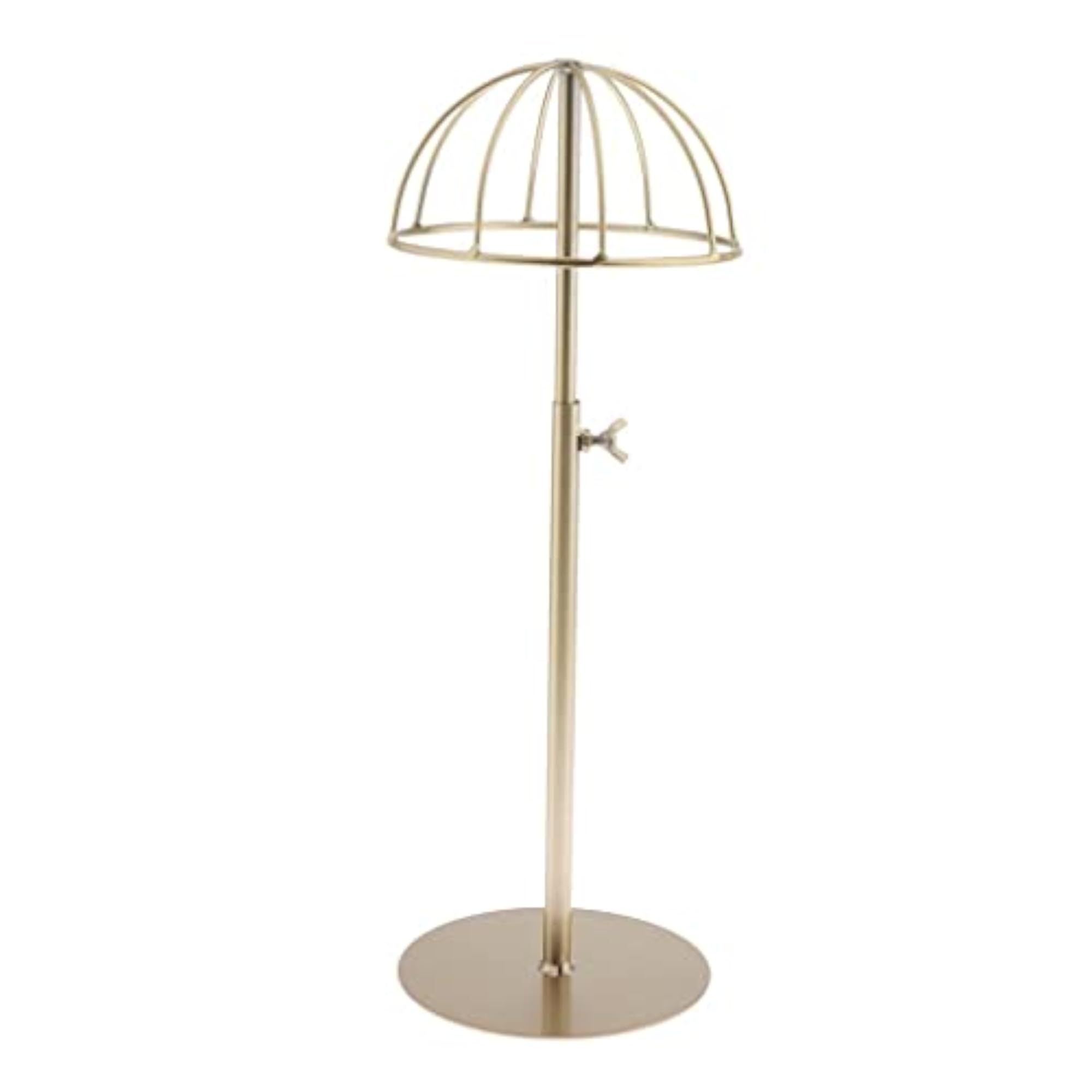 Height Adjustable Metal Dome Wig Display Stand