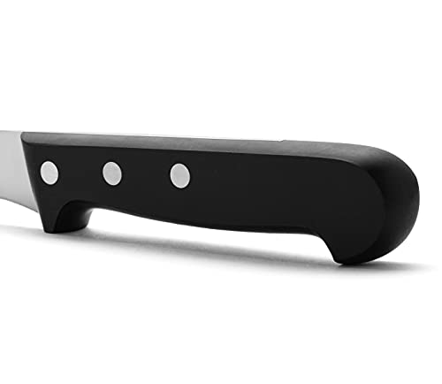 Arcos Boning Knife 6 Inch Nitrum Stainless Steel and 160 mm blade. Professional Butcher Knife to Slice Bones from Meat. Ergonomic Polypropylene Handle. Series Universal. Color Black