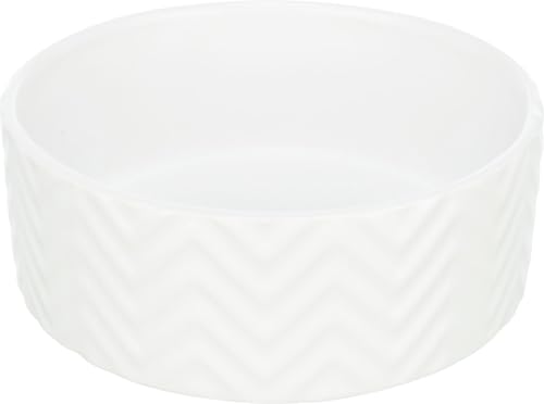 TRIXIE 25025, ciotola in ceramica, 1,6 l/ 20 cm, colore: bianco