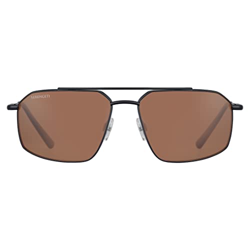 Image of Serengeti - Wayne Square Metal Sunglasses, Polarized, Men and Women, Made in Italy