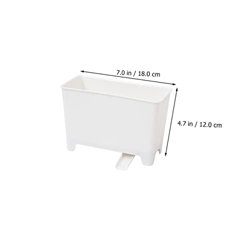 Caneca de basura rectangular blanca para cocina 2 pcs miniatura 7