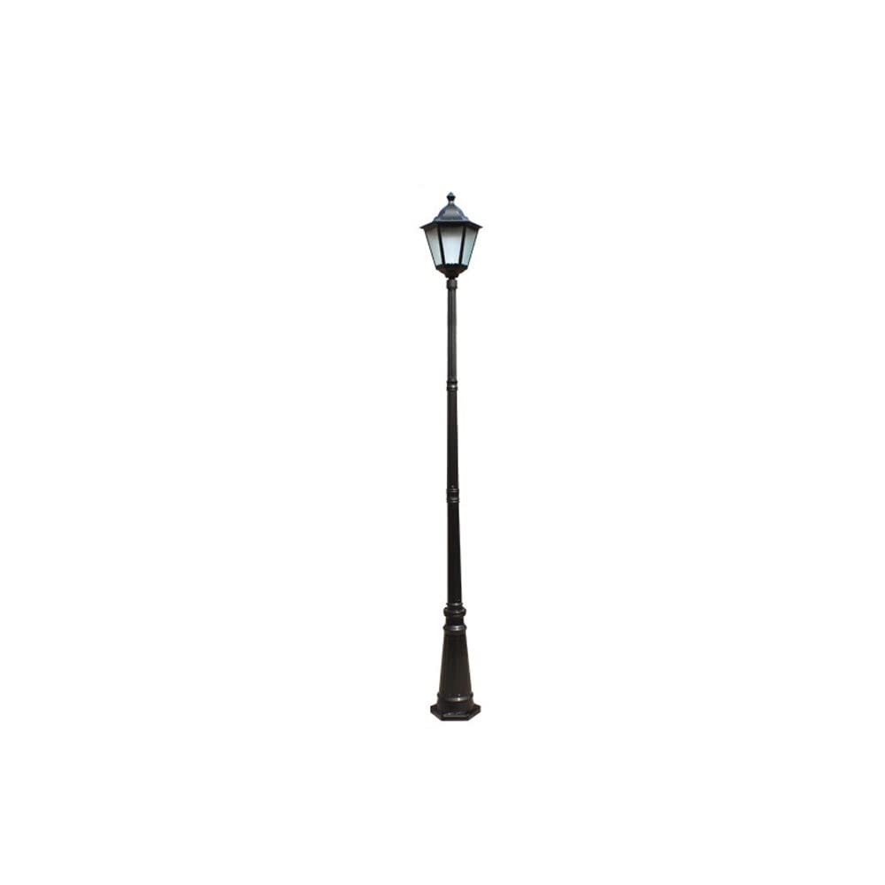 Lanterne d'extérieur traditionnelle vintage victorienne à tête unique pour extérieur, terrasse, terrasse, jardin, borne coloniale de luxe, IP55